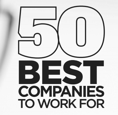 50 Best Places to Work - black and gray